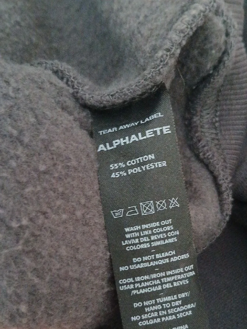 Alphalete Athletic Charcoal Gray Oversized Staple Crewneck‎ Sweater Unisex/Large